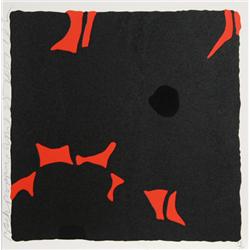 Donald Sultan, Black Poppies, Silkscreen with Flocking