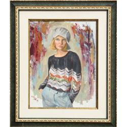 Alex Schloss, Girl, Painting