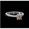 Image 1 : 14KT White Gold 0.95 ctw Oval Cut Fancy Brown Diamond Solitaire Ring