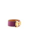 Hermes Collier de Chien Bracelet Leather Brown, Purple