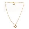 Image 1 : Christian Dior Gold Logo Chain Necklace