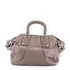 Image 2 : Prada Buckle Pleated Satchel Soft Calfskin Large Brown