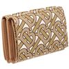 Image 2 : Burberry Beige Leather TB Double Flap Wallet