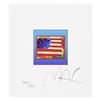 Image 2 : Flag with Heart on Blue by Peter Max