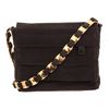 Image 1 : Ferragamo Black Canvas Chain Shoulder Bag