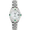 Image 2 : Rolex Ladies Stainless Steel Mother Of Pearl Diamond 26MM Datejust Wristwatch