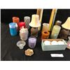Image 3 : Various Candle incl Pillar Taper, Floating, Tealight & 2 Beautiful Partylite (some previously lit)