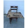 Image 1 : Vintage Wood School Desk