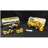 Image 1 : P&H Omega Die-cast Crane, CAT 950Loader, CAT Mini Plastic Excavator & Bulldozer