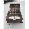 Image 1 : Antique National Cash Register w 2 Keys (Does not Include Trolley Cart)