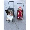 Image 1 : 2 Antique Strollers, Dee Cee Doll, Matel Small Talk & Cinderella Dolls, Yolanda Bella Baby KT 02210 