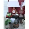 Image 4 : 2 Incubator Lights, Lantern Pump, Gas Stove Lighter, 2 Beautiful Rose & Ivory Colour Lamps w Shades,
