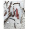 Image 2 : Body Scythe, Single Handed Scythe, Hoe, Leather Beater Sticks and Various Wooden Harnesses