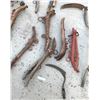 Image 5 : Body Scythe, Single Handed Scythe, Hoe, Leather Beater Sticks and Various Wooden Harnesses