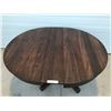 Image 2 : Wood Pedestal Table w Leaf