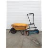 Image 3 : Scotts Push Lawnmower & Metal Wheelbarrow