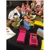 Image 2 : 1960's Barbie's/Dream House, Asst Dolls/Clothes, Wicker Furniture, Honeymoon Piggy Bank & Cake Set