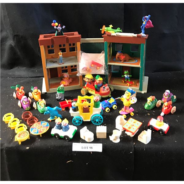 Fisher Price Play Family Sesame Street Building, Muppet Babies & Fraggle Rock Happy Meal Toys