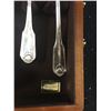 Image 4 : Silver Plate Cutlery, Wood Jasco Box, Pickle Forks