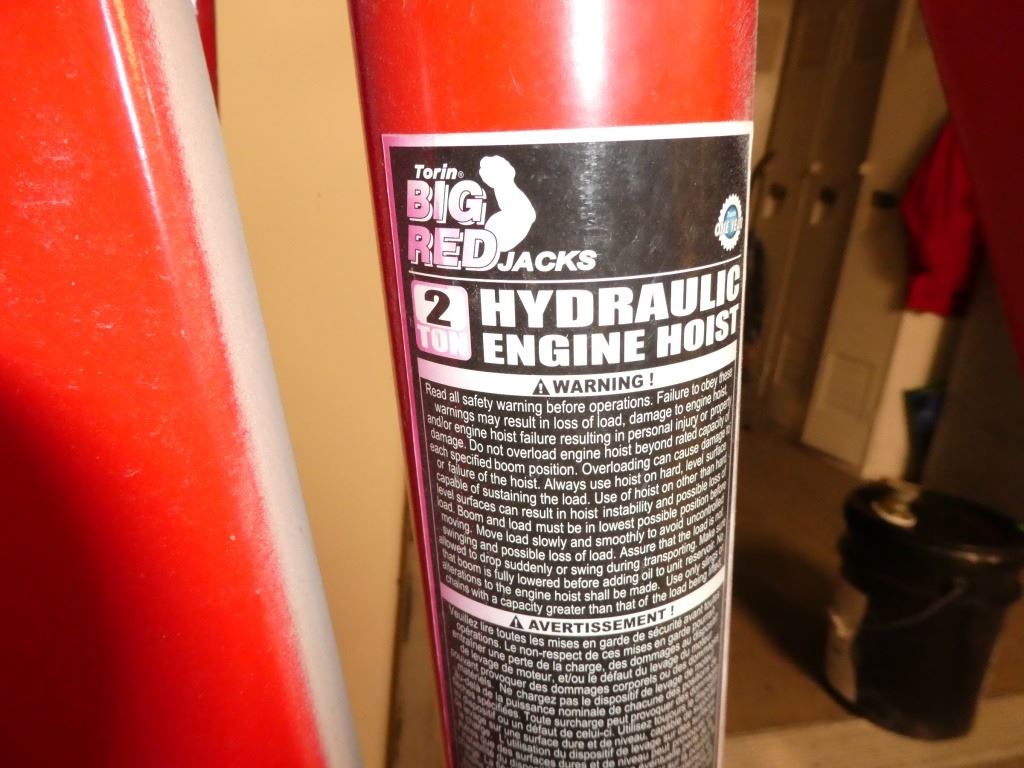 Big Red 2 Ton Hydraulic Engine Hoist