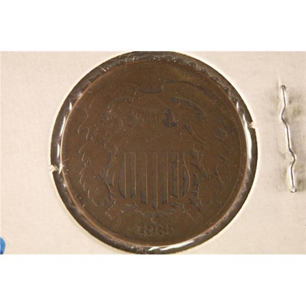 1865 US 2 CENT PIECE