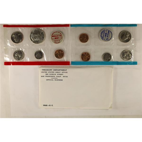 1968 US MINT SET (UNC) P/D/S (WITH ENVELOPE)