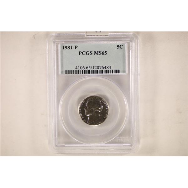 1981-P JEFFERSON NICKEL PCGS MS65