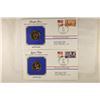 Image 1 : 2 FIRST DAY COVERS WITH PRESIDENTIAL ROUNDS &