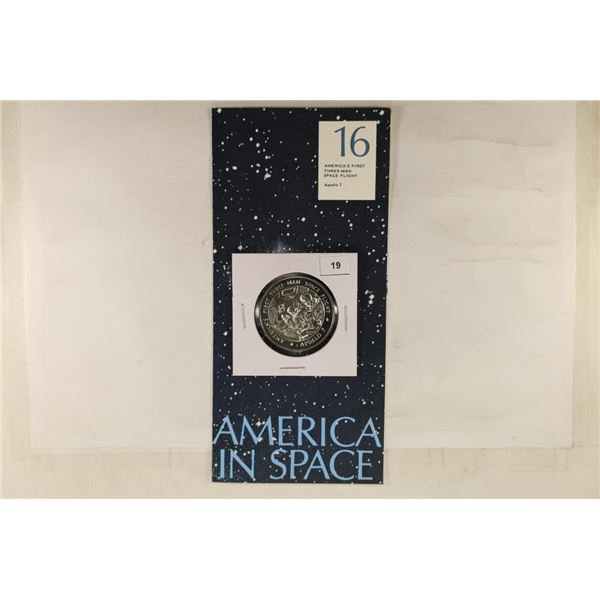 AMERICA IN SPACE .8 OZ PROOF STERLING SILVER