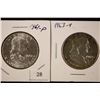 Image 1 : 1961-P & 1963-P BRILLIANT UNC FRANKLIN HALVES