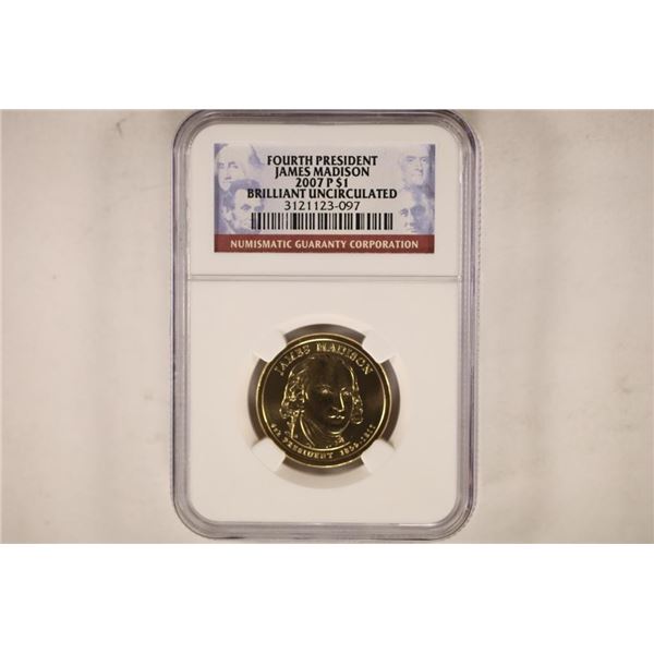 2007-P PRESIDENTIAL DOLLAR NGC BRILLIANT UNC