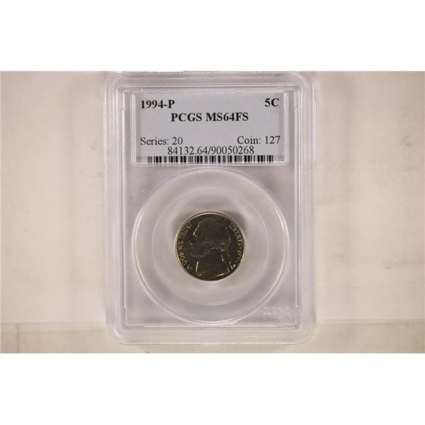 1994-P JEFFERSON NICKEL PCGS MS64FS