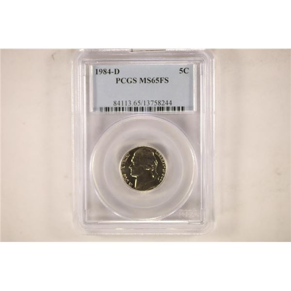 1984-D JEFFERSON NICKEL PCGS MS65FS