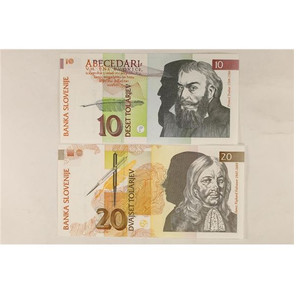 2-1992 BANK OF SLOVANIA CRISP UNC BILLS: