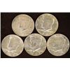 Image 1 : 5 ASSORTED 40% SILVER  JOHN F. KENNEDY HALVES: