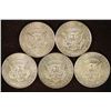 Image 2 : 5 ASSORTED 40% SILVER  JOHN F. KENNEDY HALVES: