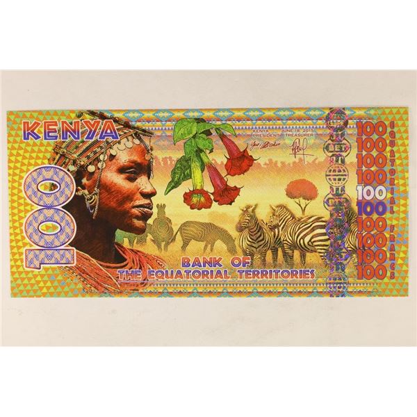 2015 BANK OF THE EQUATORIAL TERRITORIES 100 FRANCS