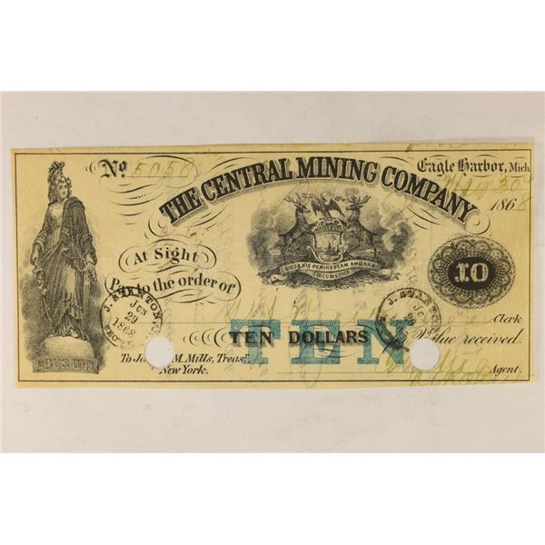 1868 THE CENTRAL MINING COMPANY OBSOLETE $10