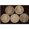 Image 1 : 5 ASSORTED 1880'S SEATED LIBERTY DIMES