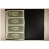 Image 2 : 2009 UNCUT SHEET OF 4-$1 FEDERAL RESERVE NOTES