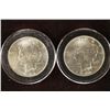 Image 1 : 2 BRILLIANT UNC 1922 PEACE SILVER DOLLARS IN HARD