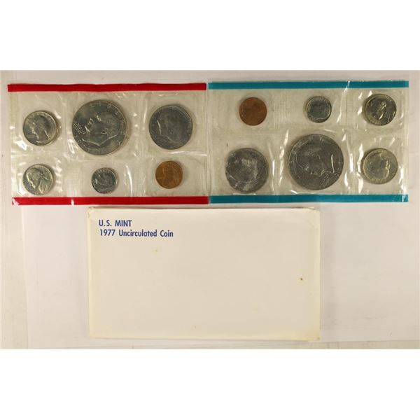 1977 US MINT SET (UNC) P/D (WITH ENVELOPE)