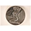 Image 1 : 1 TROY OZ .999 FINE SILVER PROOF ROUND, NAKED GIRL