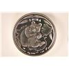 Image 2 : 1 TROY OZ .999 FINE SILVER PROOF ROUND, NAKED GIRL
