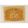Image 2 : 1863 US OBSOLETE 5 CENT FRACTIONAL CURRENCY