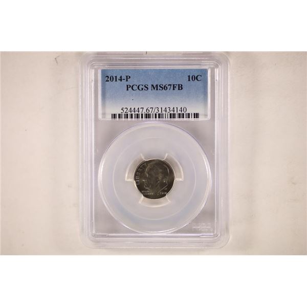 2014-P ROOSEVELT DIME PCGS MS67FB