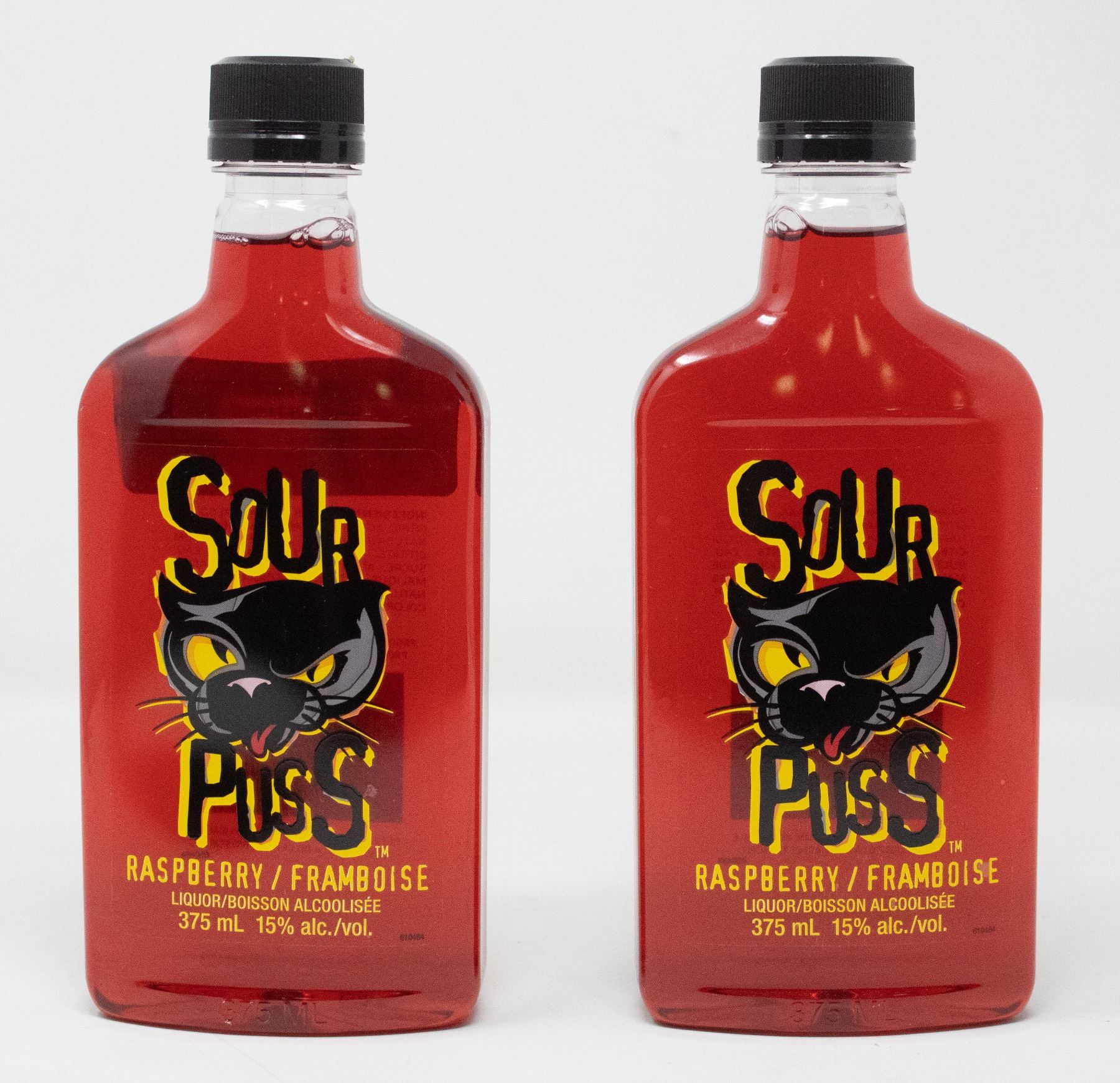 2 BOTTLES OF SOUR PUSS RASPBERRY 15 ALC