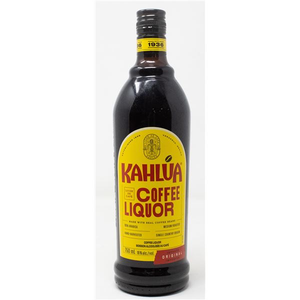 KAHLUA COFFEE LIQUOR 750ML 16% ALC