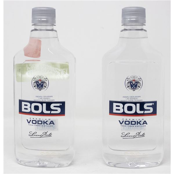 2 BOTTLES OF BOLS VODKA 40% ALC