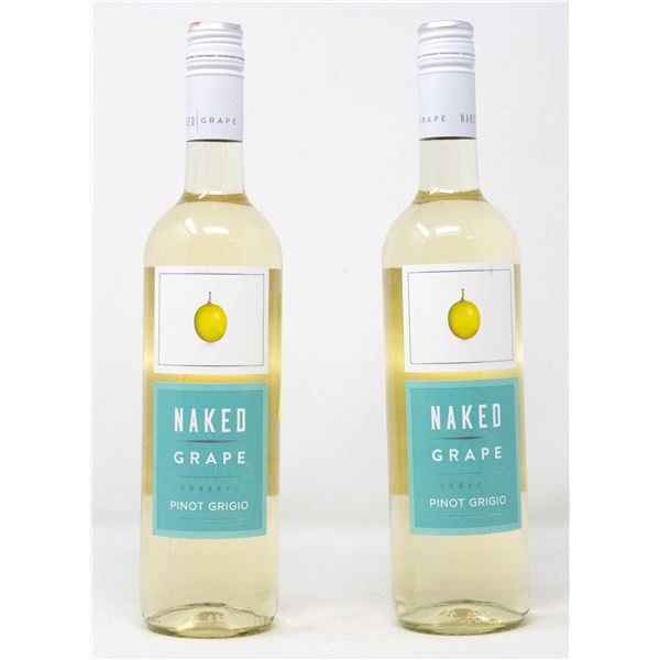 2 BOTTLES OF NAKED GRAPE UNOAKED PINOT GRIGIO